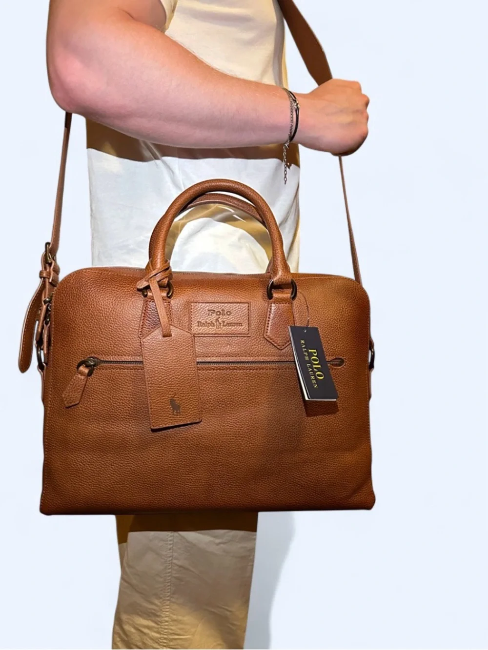 Polo by Ralph Lauren Brown Leather Briefcase